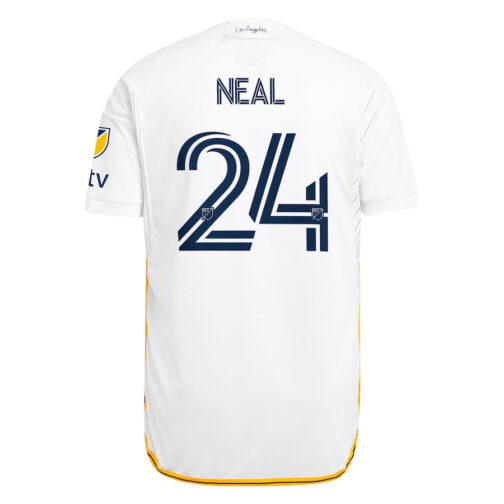 Jalen Neal LA Galaxy adidas 2024 Angeleno Kit Authentic Player Jersey - White - Image 3