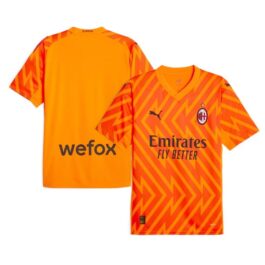 AC Milan 2023/24 Short Sleeve Goalkeeper Custom Jersey – Orange