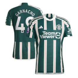Alejandro Garnacho Manchester United Shirt 2023/24 Away Player Jersey – Green