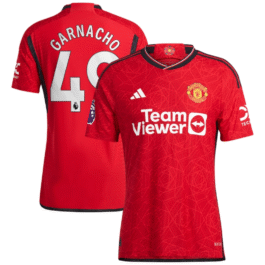 Alejandro Garnacho Manchester United Shirt 2023/24 Home Player Jersey – Red