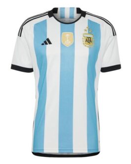 Argentina National Team Shirt 2022 Home Custom Jersey – White/Light Blue