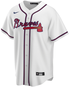 Atlanta Braves Team Home Custom Jersey Unisex White