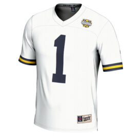 #1 Michigan Wolverines GameDay Greats College Football Playoff 2023 National Champions Lightweight Fashion Jersey – White