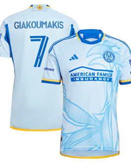 Giorgos Giakoumakis Atlanta United FC adidas 2024 The Resurgens Kit Authentic Player Jersey – Light Blue
